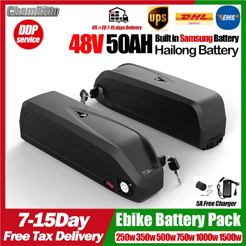Ebike Battery 48V 20Ah Hailong - Bateria de Bicicleta Elétrica 48V Chamrider