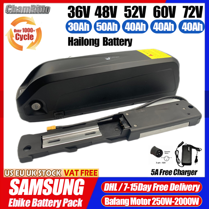 Bicicleta Elétrica 48V 36V 52V - Electric Bicycle Battery 72V 30Ah avaliação e preço