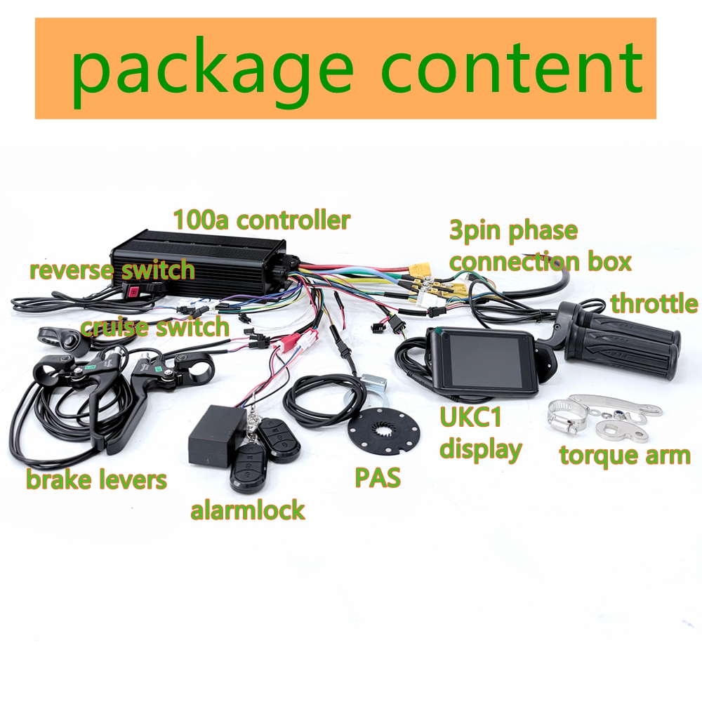 Kit de Conversão para Biciclet - Ebike Conversion Kit 72V 3000W avaliação e preço